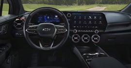 The interior dashboard of the Blazer EV